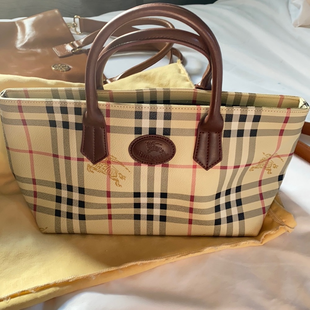 NWOT leather vintage Burberry Bag